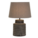 Etched Terra Cotta Table Lamp 21"H