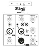 Stagg 12" 2-way 270 Watts Active Speaker Bi-Amplification - PMS12 US