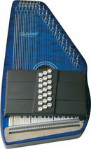 Oscar Schmidt 21 Chord Autoharp - Quilt Trans Blue - OS21CQTBL - Open Box