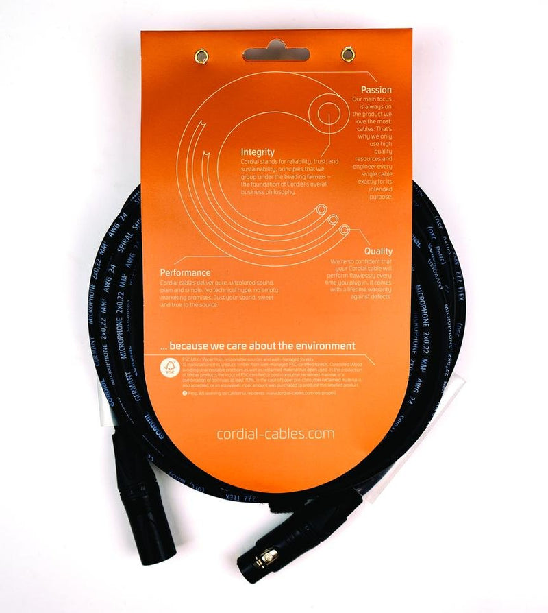 Cordial 10' Microphone XLR Cable - Male to Female - CPM3FM