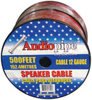 Audiopipe Speaker Cable 12ga. 500' Red + Black CABLE12BLACK