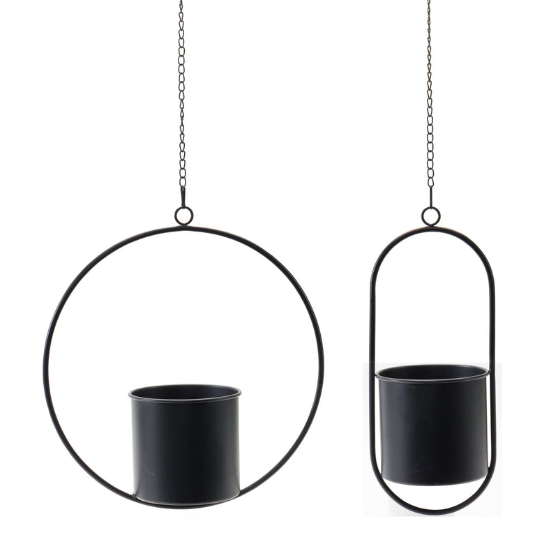 Modern Hanging Planter with Frame (Set of 2)