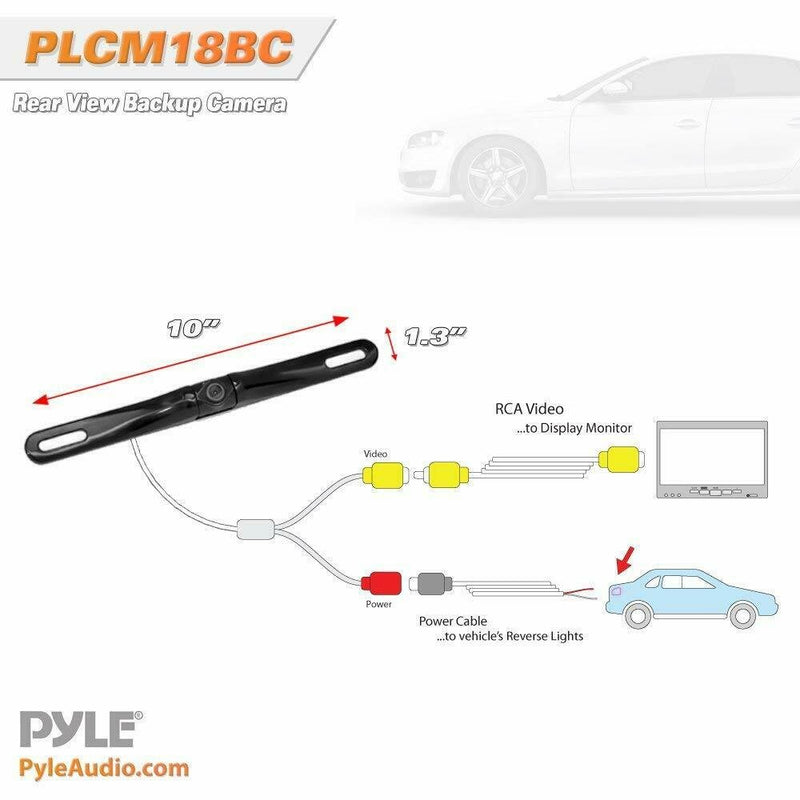 Pyle PLCM18BC Rear-View Backup Camera Waterproof Parking/Reverse Assist Camera