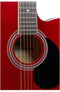 Stagg Auditorium Cutaway Acoustic Electric Guitar - Red - SA20ACE RED