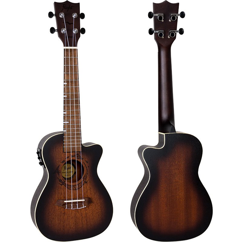 Flight Amber Electric Acoustic Concert Ukulele w/ Gigbag - DUC380CEQAMB