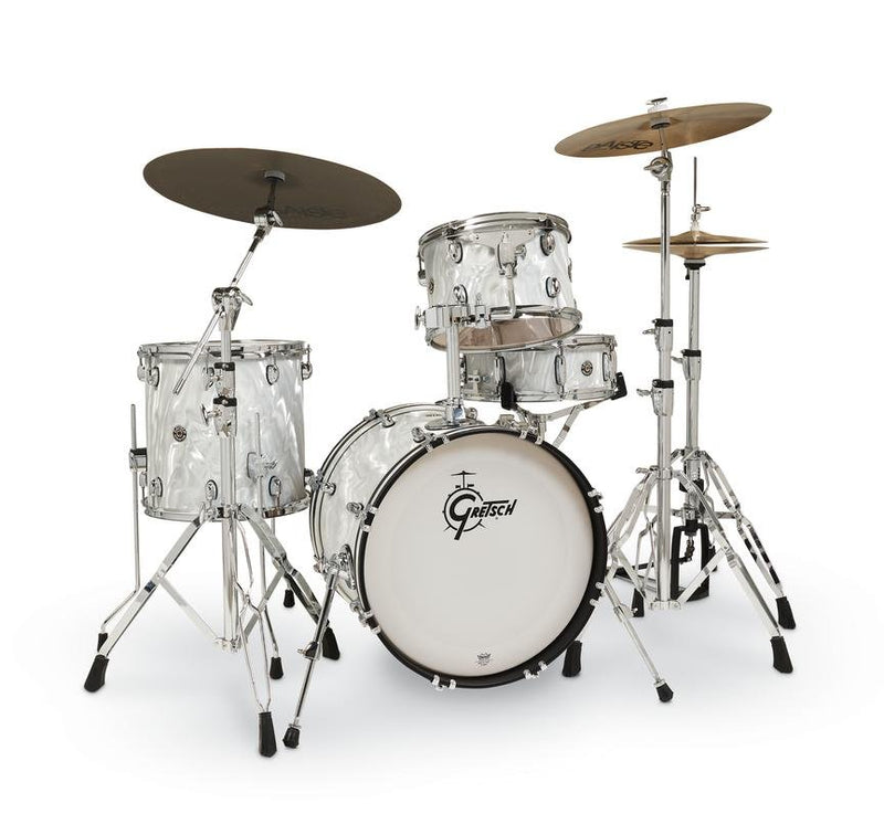 Gretsch Catalina Club 4 Piece Shell Pack - 18/12/14/14SN - White Satin Flame