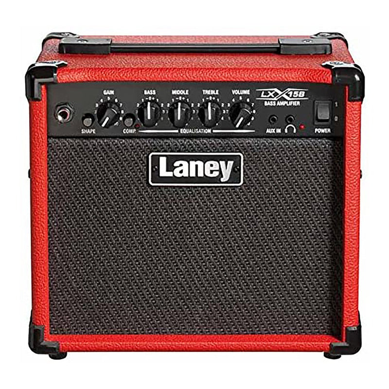 Laney 15 Watt Bass Guitar Combo Amplifier w/ 2 x 5" Woofers - Red - LX15B-RED