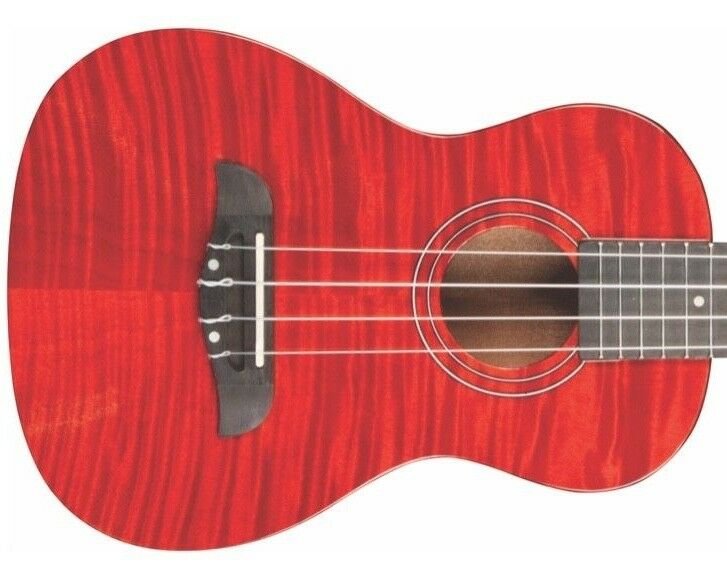 Oscar Schmidt OU2 Concert Ukulele Gloss Trans Red - OU2FTR