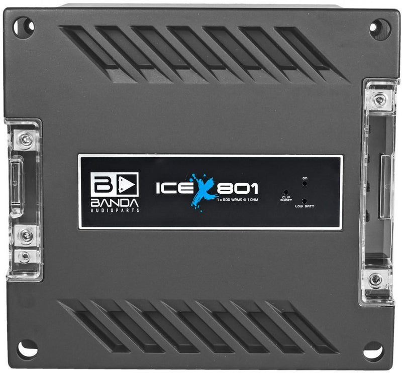 Banda ICE X 801 1100 Watts 1 Ohm Mono Car Audio Amplifier w/Bass Boost - ICEX801