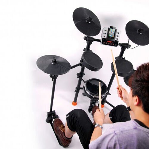 Jammin Pro IROCKER All In One Electronic Drum Set for iPod iPhone w/ Free Throne