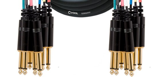 Cordial 10' 8 Channel 1/4″ to 1/4" Mono Loom Cable - CML8-0PP3C