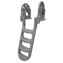 Dock Edge Stand-Off Flip-Up Polyethylene Molded 4-Step Dock Ladder Grey 2084-F