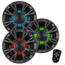 Audiopipe 8" 2-way 500W Marine Audio Speaker w/ LED Lights & Grills Included