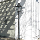 Traditional Iron Lantern Post with Wreath Hanger Hook 5.5'H