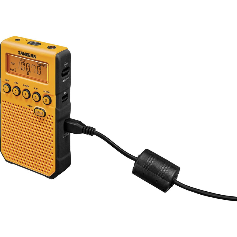 Sangean AM/FM/NOAA Weather Alert Pocket Radio - Yellow - DT-800YL