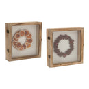 Dried Fruit Wreath Shadow Box (Set of 2)