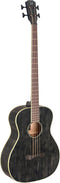 JN Guitars Yakisugi series Acoustic Electric Bass - Doghair/Black - YAK-BAS-E