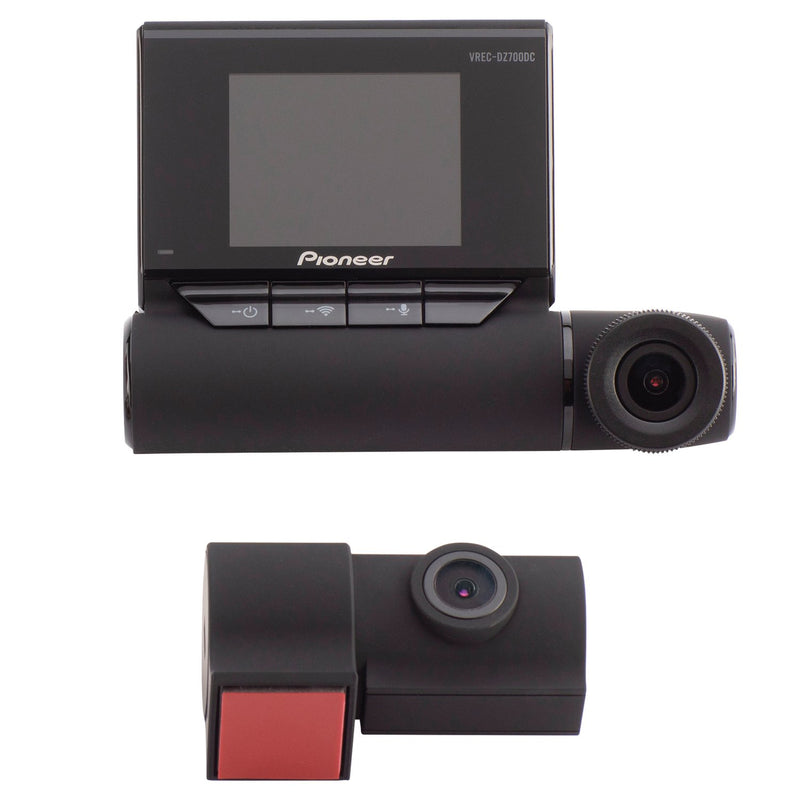 Pioneer 2 Channel Dual HD Dash Cam with, GPS, and Wi-Fi - VREC-DZ700DC