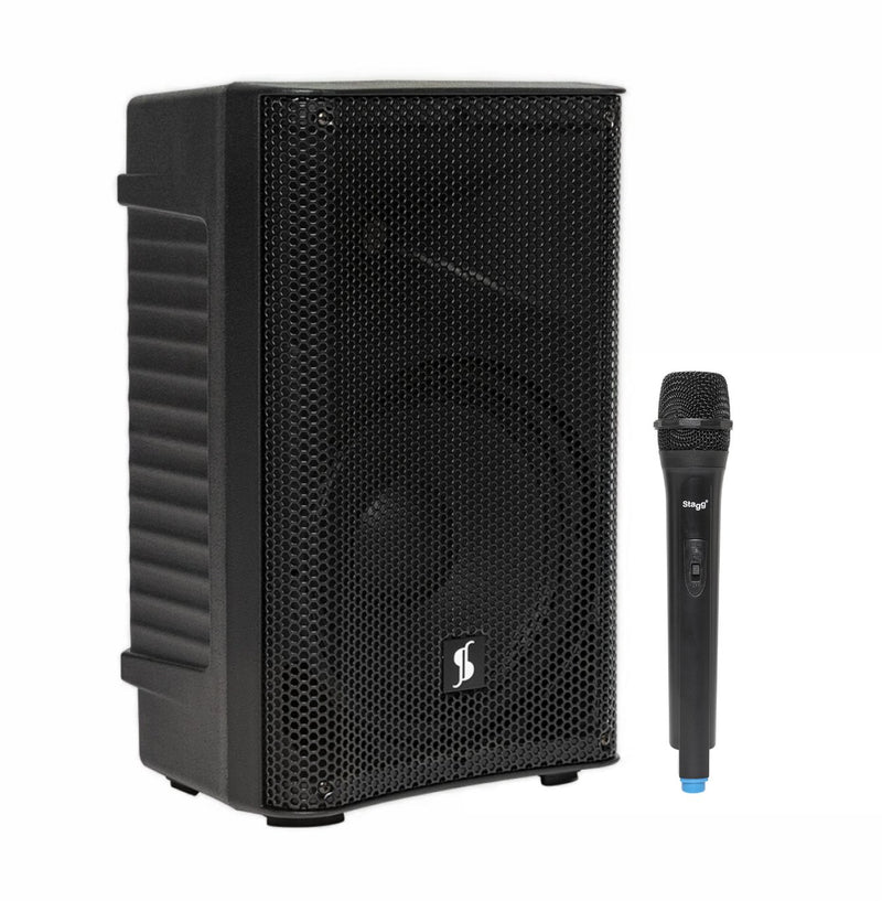 Stagg AS10B US 10" 2-Way Active Battery-Powered Speaker with Wireless Microphone