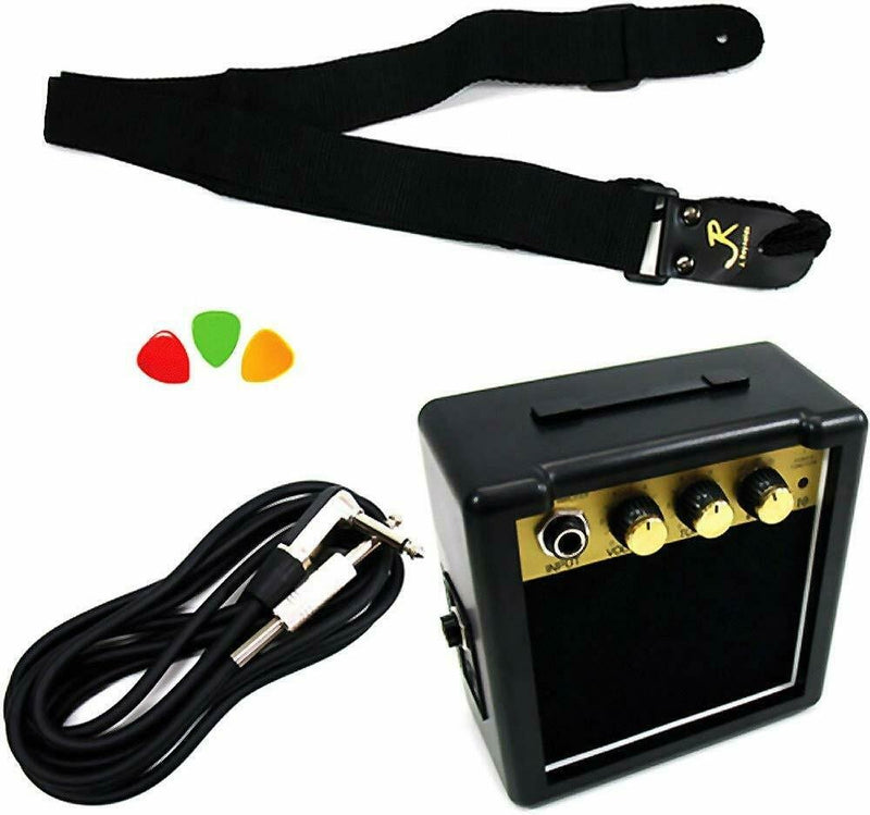 J Reynolds Mini Electric Guitar Prelude Starter Pack - Black - JRPKSTBK