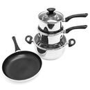 Starfrit Starbasix 034473-001-0000 7-Piece Stainless Steel Cookware Set