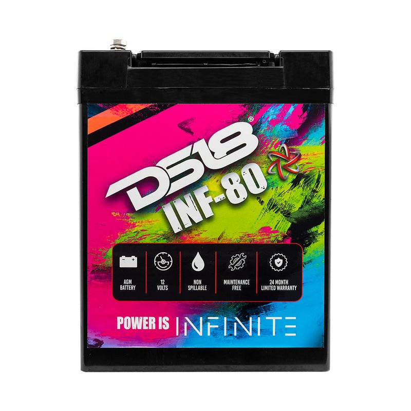 DS18 INF-80AH High-Capacity Car Audio Power Cell Battery: 80 Ampere-Hours