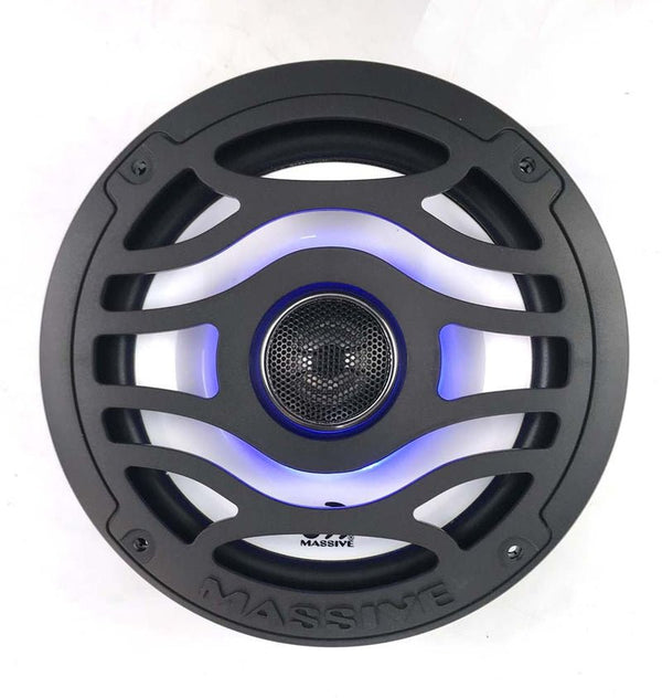 Massive Audio T65XE 6.5" 80 Watts Marine Coaxial LED Speakers