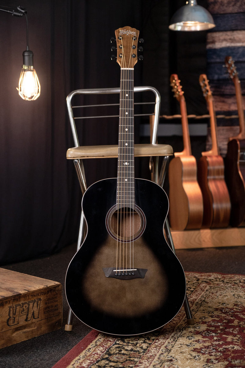 Washburn Novo S9 Bella Tono Studio Acoustic Guitar - Gloss Charcoal Burst