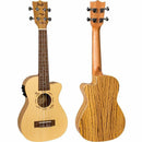 Flight CEQ Electric Acoustic Concert Ukulele w/ Gigbag - Zebrawood - DUC328CEQ - Open Box