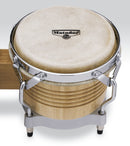 Latin Percussion Matador 7 1/4” & 8 5/8” Bongos - Natural w/ Chrome - M201-AWC
