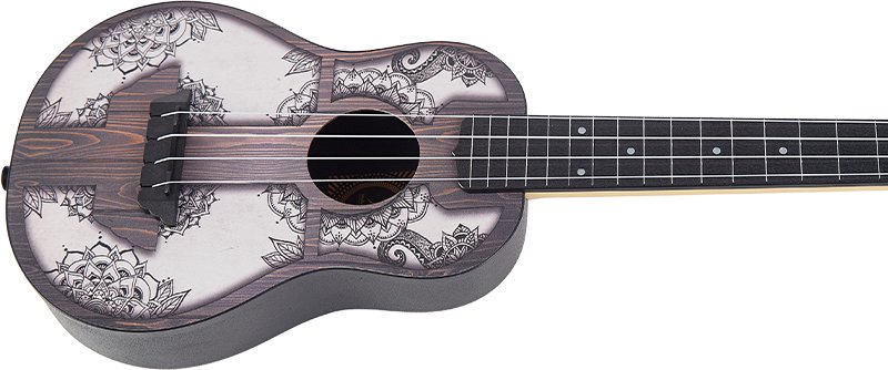 Flight Mandala Concert Travel Ukulele w/ Gig Bag - TUC-40 MW