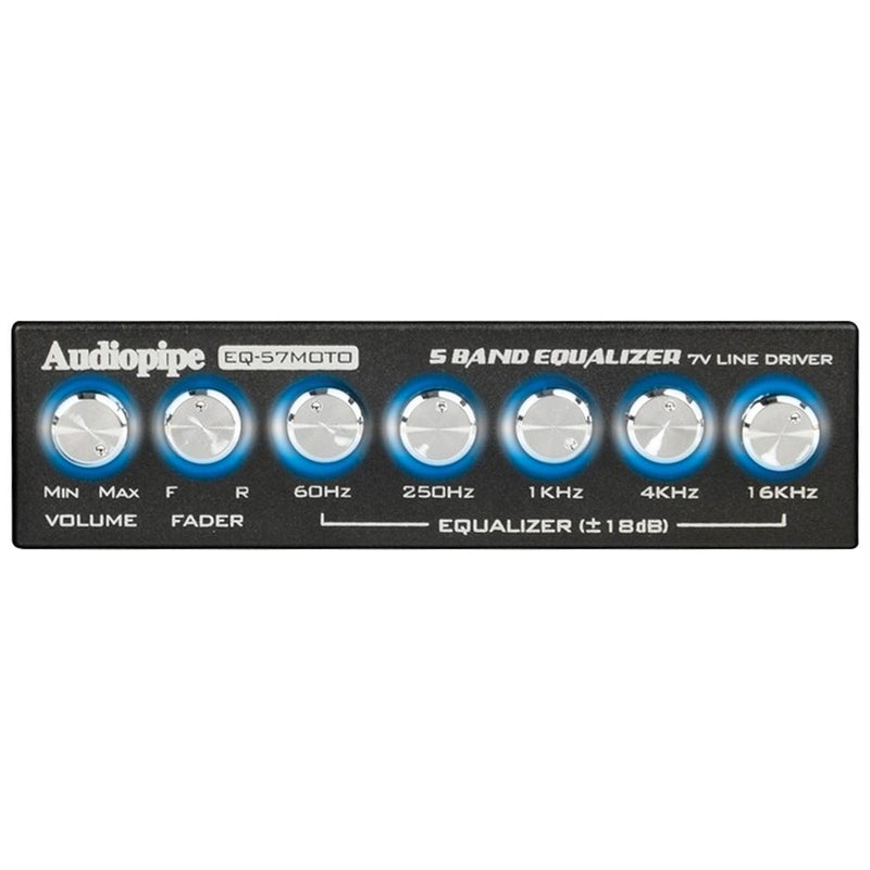 Audiopipe 5 band graphic equalizer 7V line driver EQ-57MOTO