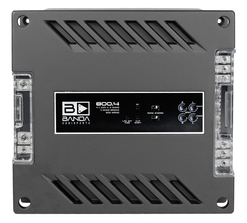 Banda Four Channel 200 Watts Max 1 Ohm Car Audio Amplifier - 800.41OHM