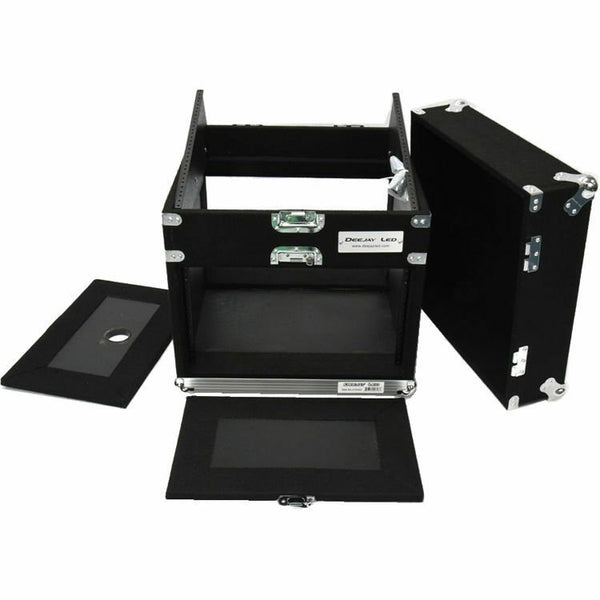 DeeJay LED Slant Rack Drive Tour Case (6 RU for Amplifier, 10 RU for Mixer)