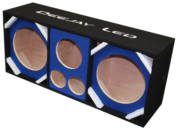 Deejay LED Blue Chuchera Quad Port Speaker Enclosure - D10T2H1BLUE