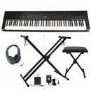 Artesia AM-3 88-Key Weighted Hammer Action Digital Piano Keyboard Bundle