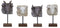 Animal Sculpture - Set of 4 - Rustic Decor w/ Goat Bull Sheep Pig Resin 12"H