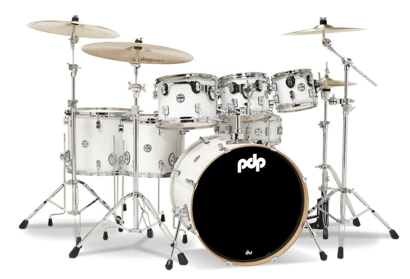 PDP Concept Series 7-Piece Maple 8/10/12/14/16/22/14 Drum Kit -Pearlescent White