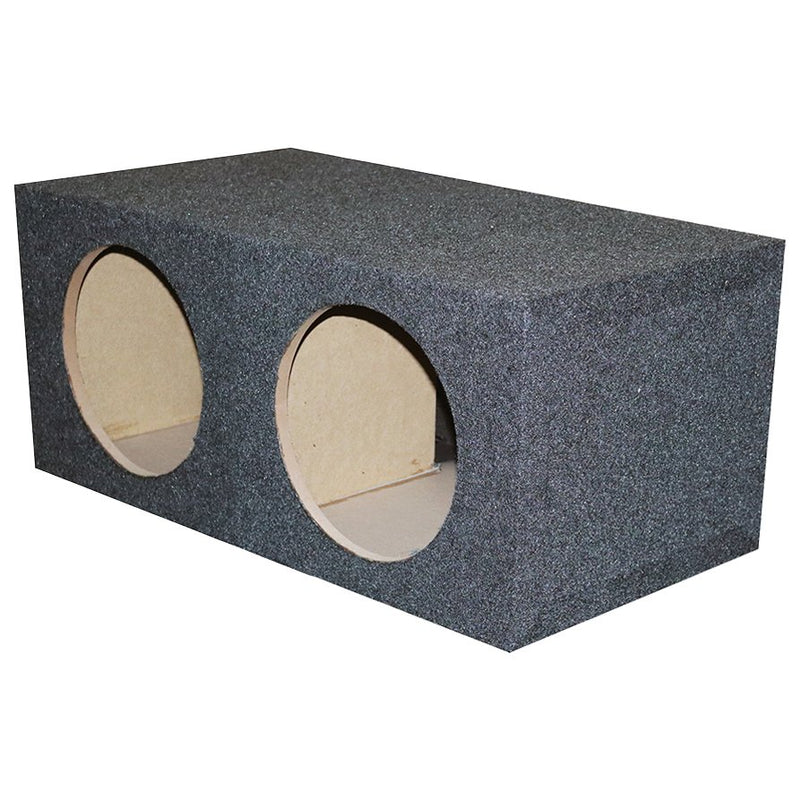 Qpower Empty Woofer Box 2 X 10"  Square Style QMPSQ10E