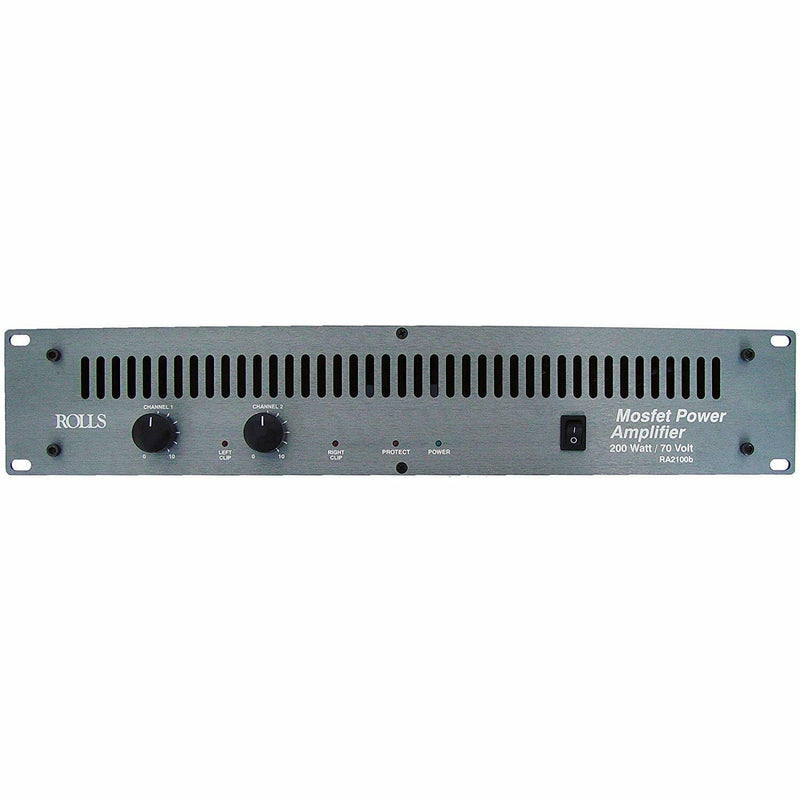 Rolls RA2100B 2-Channel 100 Watts/RMS Channel 4 Ohms Power Amplifier