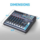 Pyle Pro Audio 8 Channels DJ Sound Mixer w/ Bluetooth - PMXU83BT