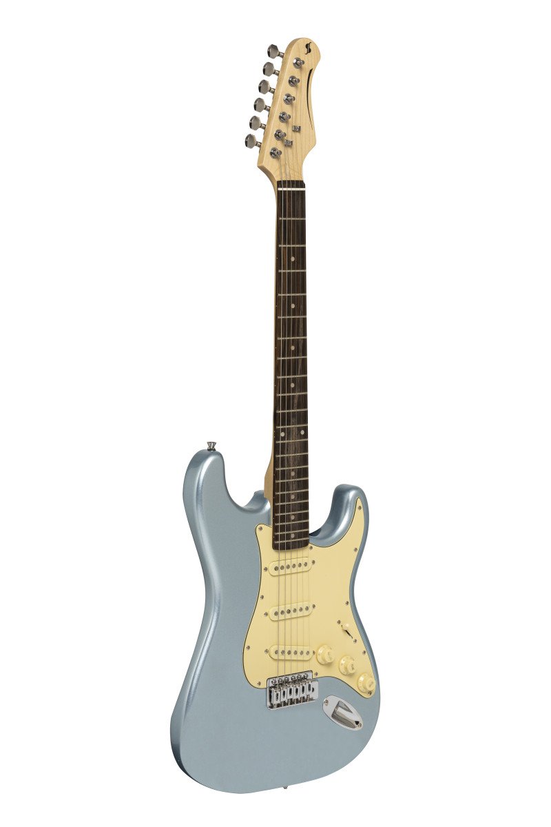 Stagg Solid Body S-Type Electric Guitar - Ice Blue Metallic - SES-30 IBM