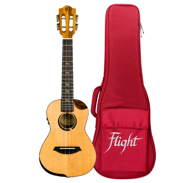 Flight Victoria Soundwave Concert Electric Acoustic Ukulele w/ Gig Bag - Natural