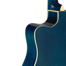 Stagg Dreadnought Acoustic Electric Guitar - Transparent Blue - SA35 DSCE-TB