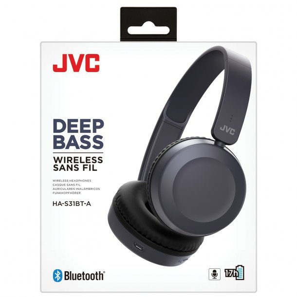 JVC Foldable Bluetooth® On-Ear Headphones (Slate Blue) - HAS31BTA