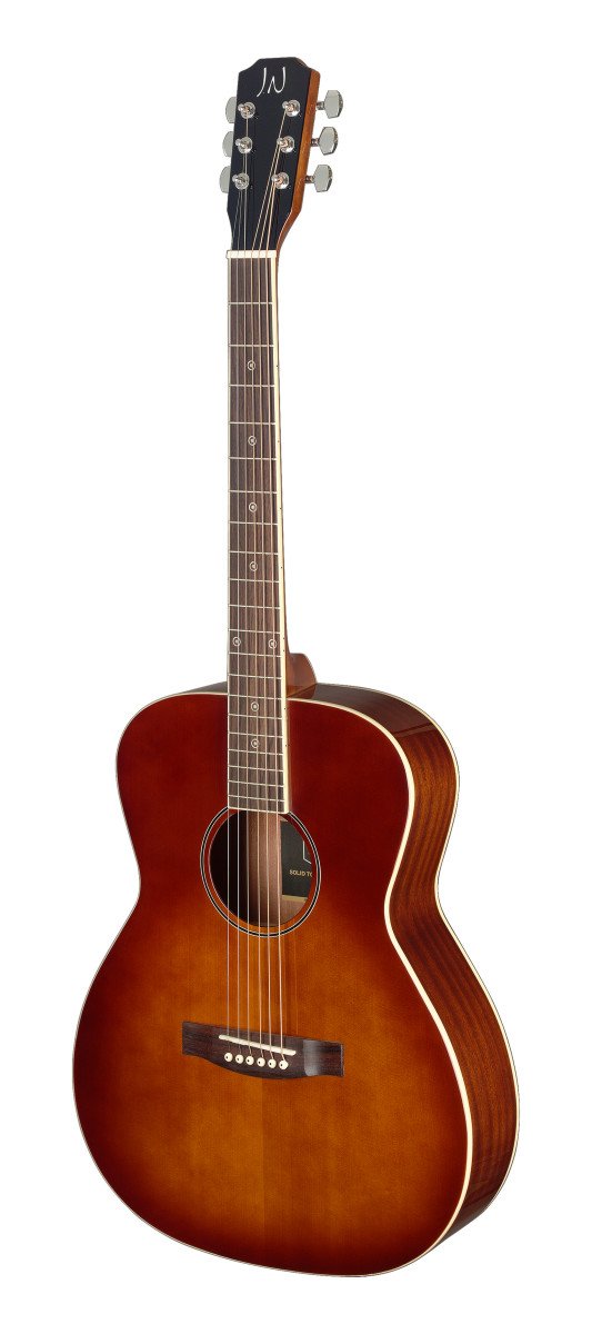 JN Guitars Bessie Left-Handed Acoustic Auditorium Guitar - Dark Cherryburst