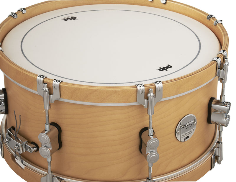 PDP Concept Classic 6.5x14 Natural Stain Snare w/ Natural Stain Wood Hoops