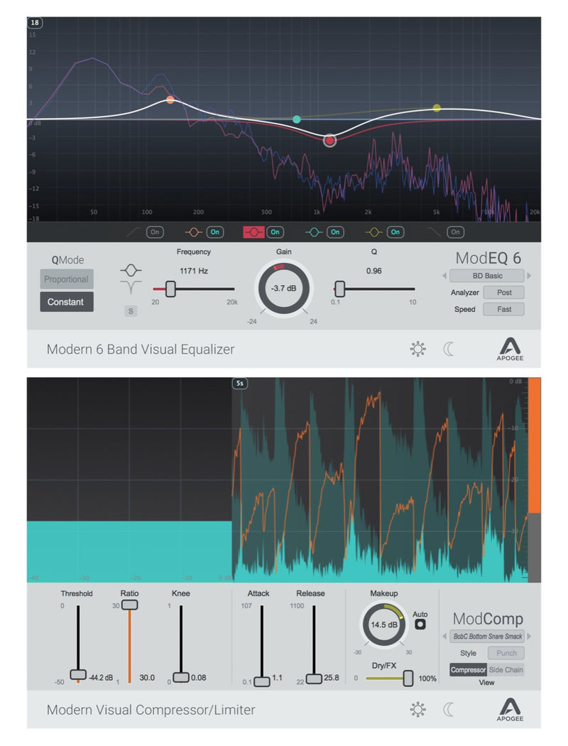 Apogee Element 88 Thunderbolt w/ Mod EQ & ModComp Plugins