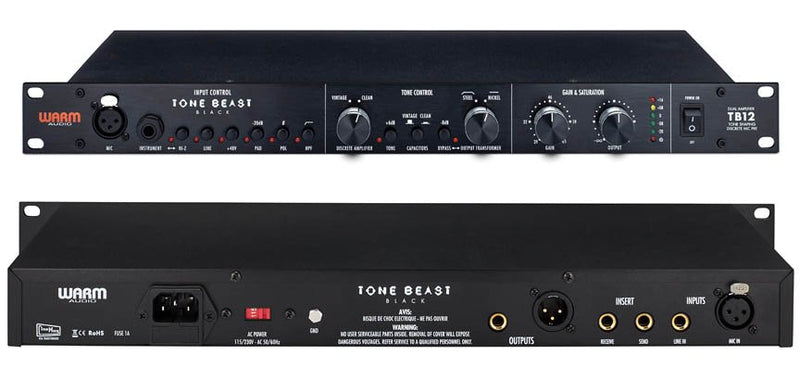 Warm Audio TB12 “Tone Beast” - Tone Shaping Mic Pre - Black