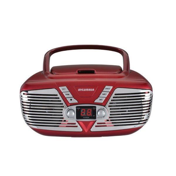 Sylvania Retro Portable CD Radio Boombox - SRCD211-RED